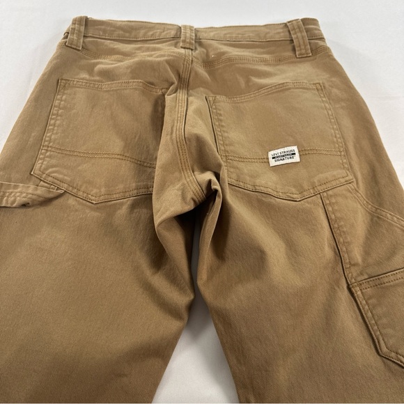 Levi’s Carpenter Jeans Men’s 32x30 Beige Denim Workwear Straight Baggy Cargo EUC - Picture 5 of 9